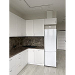 Угловой кухонный гарнитур белый и столешница под мрамор Gene Kitchen Set варинант исполнения - 4 | Loft Concept в Рязани