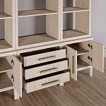 Модульный стеллаж Primo из трех составных элементов Светлый дуб варинант исполнения - 5 | Loft Concept в Рязани