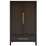 Шкаф платяной Primo с выдвижными ящиками шпон Темный орех варинант исполнения - 1 | Loft Concept в Рязани