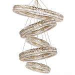 Вертикальная Многоярусная композиция из круглых Хрустальных светильников Elizabeth Золото варинант исполнения - 1 | Loft Concept в Рязани