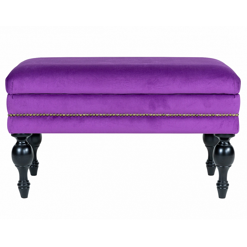 Мягкая банкетка с зоной для хранения Casket Violet Черный Фиолетовый Мягкая банкетка с зоной для хранения Casket Violet Черный Фиолетовый в Рязани | Loft Concept