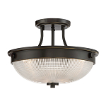 Потолочный светильник со стеклянным плафоном в виде купола Quoizel варинант исполнения - 7 | Loft Concept в Рязани