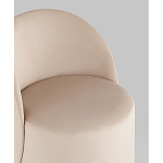 Пуф Loreen со спинкой вращающийся велюр молочный варинант исполнения - 2 | Loft Concept в Рязани