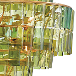 Люстра круглая каскадная Glow of Green Shades зеленое стекло варинант исполнения - 1 | Loft Concept в Рязани