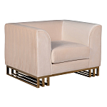 Кресло велюровое бежевое Cubic Silhouette варинант исполнения - 1 | Loft Concept в Рязани