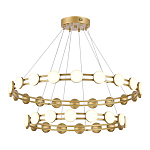 Люстра двухъярусная с круглыми светодиодными источниками света Maxine Light варинант исполнения - 6 | Loft Concept в Рязани