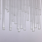 Люстра круглая с прозрачными стеклянными трубками Nembus варинант исполнения - 7 | Loft Concept в Рязани