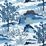 Ткань Blue landscape синий пейзах T3-89 варинант исполнения - 2 | Loft Concept в Рязани