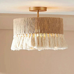 Люстра круглая плетеная с кисточками Solar Glow варинант исполнения - 5 | Loft Concept в Рязани