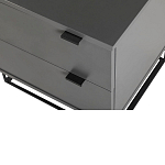 Тумба прикроватная цвета графит с ящиками Strict Lines варинант исполнения - 7 | Loft Concept в Рязани