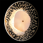 Бра с белым рельефным плафоном и стеклом с рисунком FLOW варинант исполнения - 2 | Loft Concept в Рязани