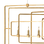 Люстра золотая из пересекающихся прямоугольных элементов Thin Intersecting Rectangles варинант исполнения - 1 | Loft Concept в Рязани