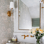 Зеркало прямоугольное в фактурной золотой раме Reflective Fabric варинант исполнения - 3 | Loft Concept в Рязани