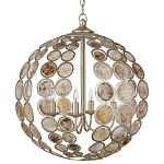 Люстра в форме шара с декором из круглых декоративных элементов Bright Shell Discs варинант исполнения - 2 | Loft Concept в Рязани