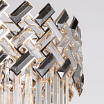 Люстра многоярусная с переплетенными металлическими элементами черного и золотого цвета и прозрачными хрустальными подвесками Empire Chandelier Crystal варинант исполнения - 7 | Loft Concept в Рязани