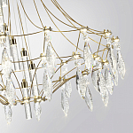 Люстра подвесная из металла с хрустальными прозрачными подвесками Quasar 81 варинант исполнения - 7 | Loft Concept в Рязани