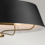 Подвесной светильник с конусовидным металлическим абажуром черного цвета Kichler варинант исполнения - 16 | Loft Concept в Рязани