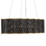 Люстра овальная в сочетании черного и золотого цвета Mesh Lighting варинант исполнения - 4 | Loft Concept в Рязани