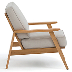 Кресло с каркасом из массива дуба Deniaud Oak Beige Armchair варинант исполнения - 3 | Loft Concept в Рязани