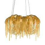 Люстра подвесная круглая с изогнутыми металлическими дугами и ниспадающими цепочками 65 см Atlantis Chain варинант исполнения - 1 | Loft Concept в Рязани