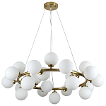 Кольцевая люстра с белыми стеклянными  плафонами в форме шара Berries Chandelier варинант исполнения - 2 | Loft Concept в Рязани