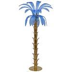 Торшер Glass Decorated Palm Floor Lamp Blue Листья Пальмы  варинант исполнения - 6 | Loft Concept в Рязани