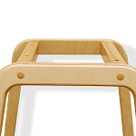 Барный стул со спинкой и мягкой обивкой с ромбами на 4-х деревянных ножках Голубой Велюр Ava Charm варинант исполнения - 5 | Loft Concept в Рязани