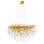 Люстра подвесная с прозрачными стеклянными подвесками в форме капель Диаметр 80 см Droplet Chandelier варинант исполнения - 12 | Loft Concept в Рязани