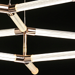 Люстра с геометрической конструкцией из вытянутых цилиндрических плафонов Hex Scaffold  варинант исполнения - 6 | Loft Concept в Рязани