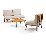 Двухместный диван из акации без подлоконтиков Amra варинант исполнения - 2 | Loft Concept в Рязани