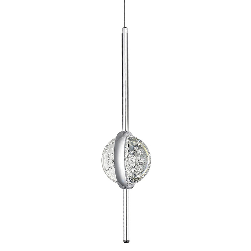Подвесной светильник с плафоном из хрустального шара Crystal Bubbles Chrome Hanging Lamp Хром Прозрачный Подвесной светильник с плафоном из хрустального шара Crystal Bubbles Chrome Hanging Lamp Хром Прозрачный в Рязани | Loft Concept