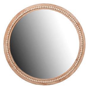 Зеркало круглое в деревянной рамке Karen