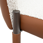 Стул мягкий с обивкой из рогожки и экокожи Contrasting Performance варинант исполнения - 2 | Loft Concept в Рязани