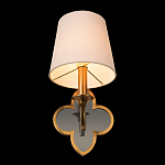 Бра с белым текстильным абажуром и фигурным основанием с зеркальной вставкой Vitorino варинант исполнения - 4 | Loft Concept в Рязани