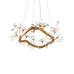 Люстра подвесная с прозрачными стеклянными птичками на ветвях Диаметр 80 см Serip Voa варинант исполнения - 7 | Loft Concept в Рязани