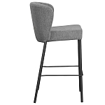 Стул барный серый с широкой закругленной спинкой Bar Chair Gray варинант исполнения - 1 | Loft Concept в Рязани