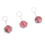 Зеркало брелок складное двухстороннее из натурального камня Родонит Stone Mirrors варинант исполнения - 8 | Loft Concept в Рязани