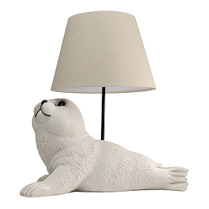 Настольная лампа в детскую Белый морской котик