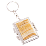 Зеркало брелок складное двухстороннее из натурального камня Оникс Silver Stone Mirrors варинант исполнения - 1 | Loft Concept в Рязани