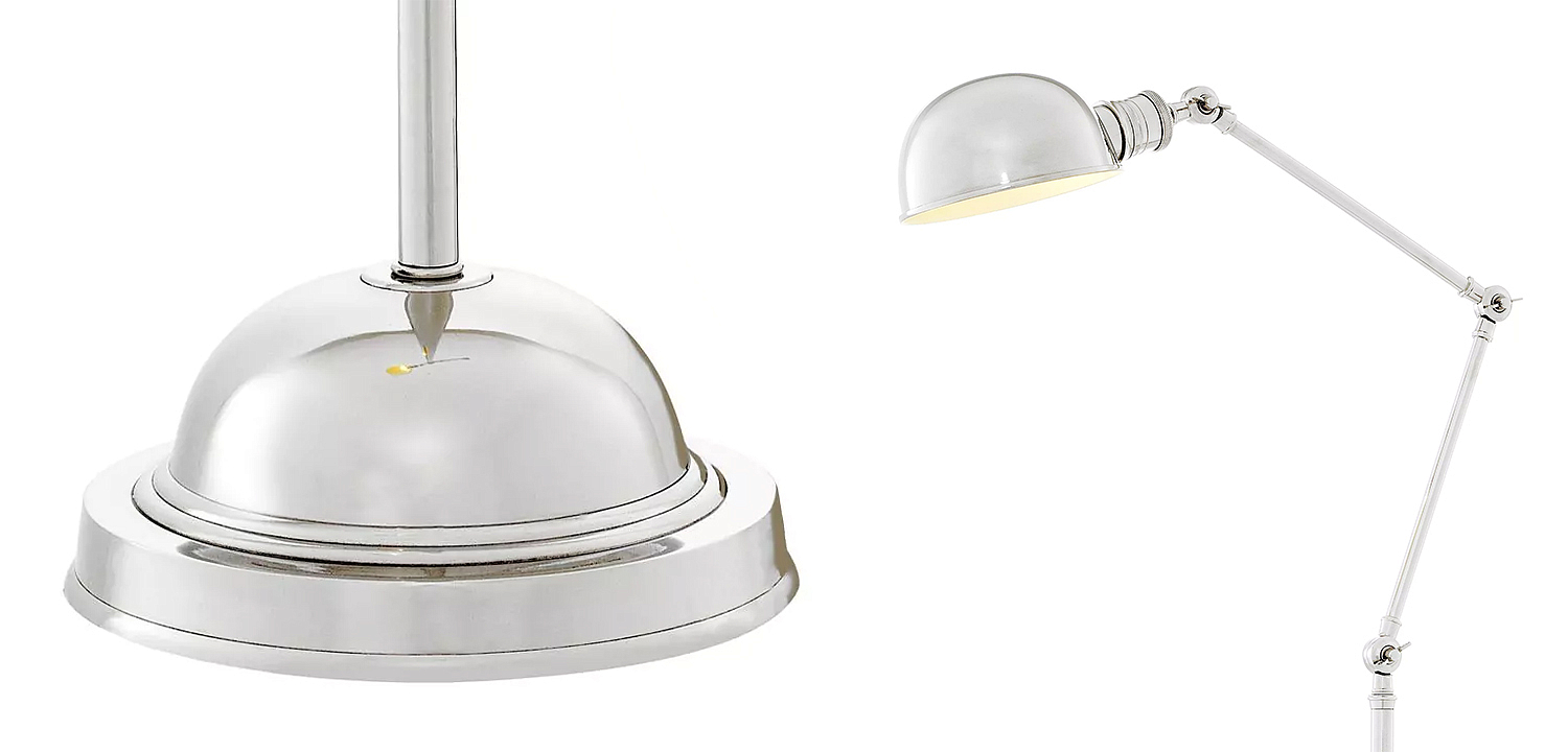 Торшер Eichholtz Floor Lamp Soho Nickel Торшер Eichholtz Floor Lamp Soho Nickel - Loft-Concept в Рязани