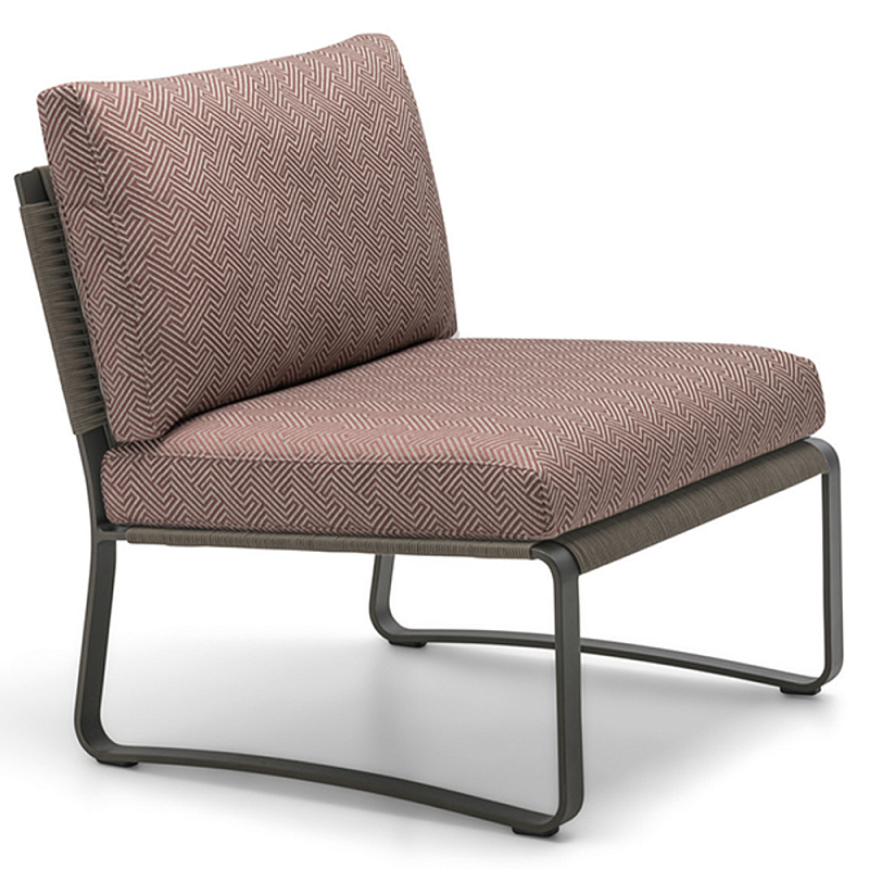Дизайнерское уличное кресло на металлическом каркасе PHOENIX Armchair Графитовый Коричневый Серый Дизайнерское уличное кресло на металлическом каркасе PHOENIX Armchair Графитовый Коричневый Серый в Рязани | Loft Concept