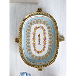 Чаша с цветочным орнаментом на бронзовых ножках Eden Garden варинант исполнения - 5 | Loft Concept в Рязани