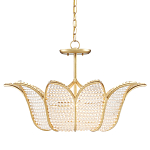 Люстра в форме тюльпана с лепестками из прозрачных стеклянных бусин Hanging Flowers варинант исполнения - 2 | Loft Concept в Рязани