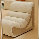 Кресло мягкое без подлкотников White Sheepskin Armchair варинант исполнения - 1 | Loft Concept в Рязани