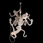 Люстра с тремя фигурами обезьян с лампочками в руках белого цвета Hanging Monkey варинант исполнения - 2 | Loft Concept в Рязани