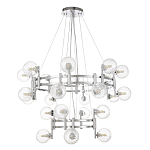 Люстра подвесная с двумя ярусами и 24-ю рельефными прозрачными плафонами из стекла Perforated Glass Bubbles варинант исполнения - 2 | Loft Concept в Рязани