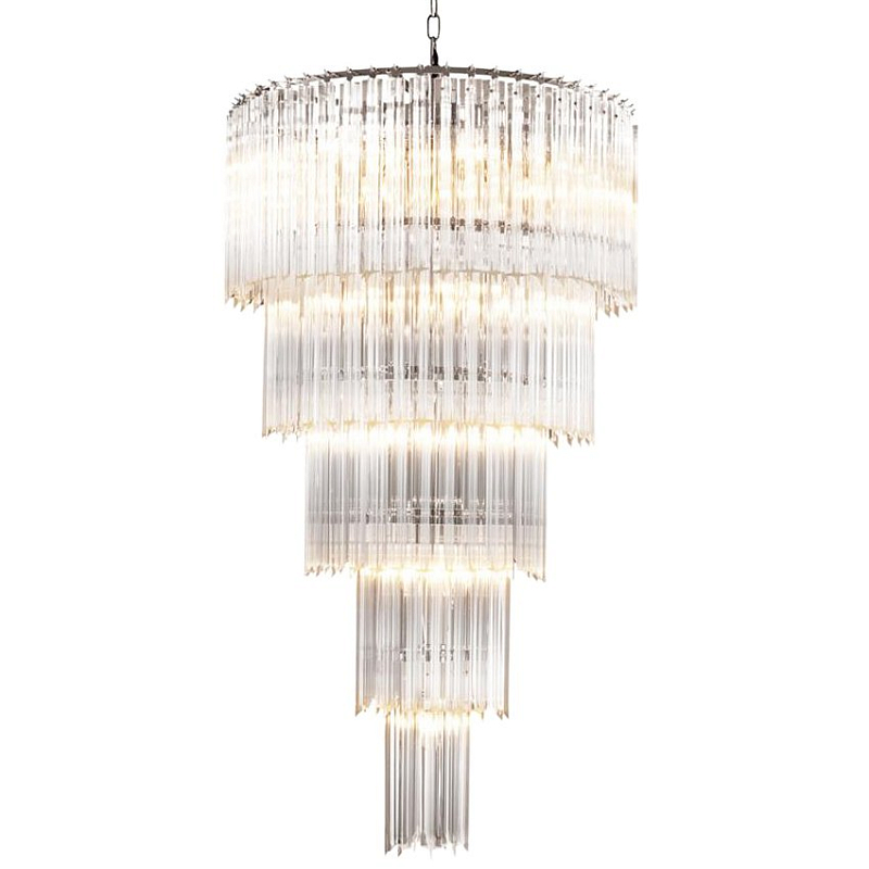 Люстра Chandelier Alpina L Никель Прозрачный (Transparent) Люстра Chandelier Alpina L Никель Прозрачный (Transparent) в Рязани | Loft Concept