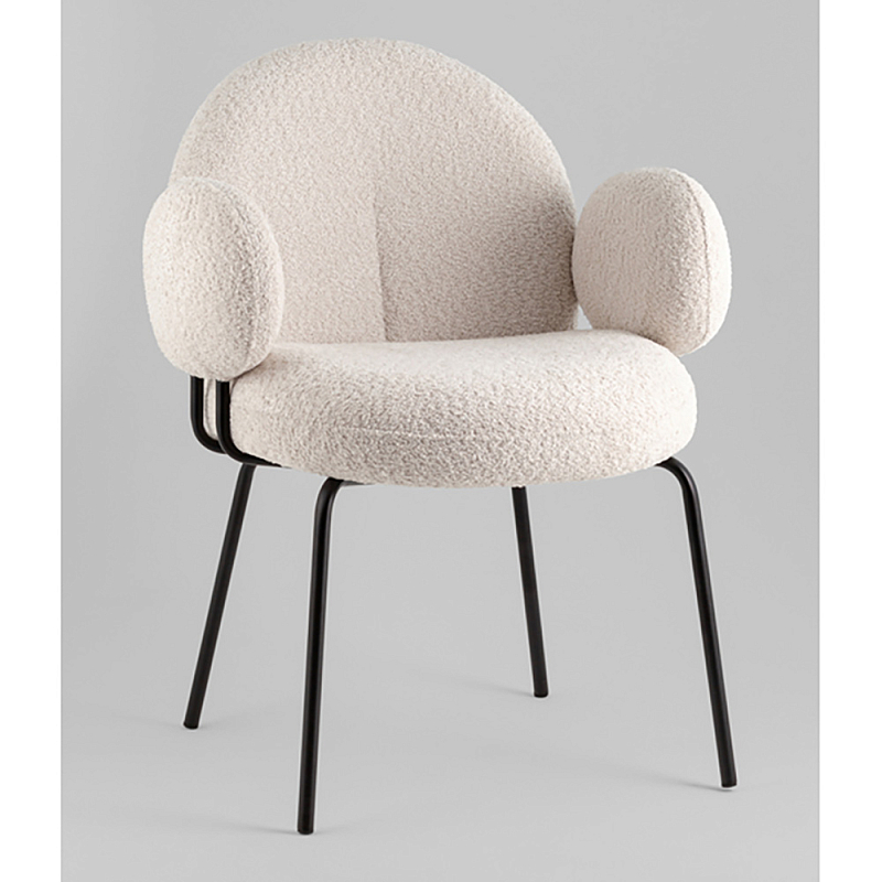 Стул Nina молочный Молочный Черный в Рязани | Loft Concept 