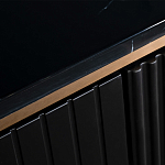 Комод черный округлой формы с рельефным фасадом Black Cut варинант исполнения - 4 | Loft Concept в Рязани