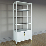 Стеллаж со стеклянными полками Elsa Dreams White варинант исполнения - 1 | Loft Concept в Рязани